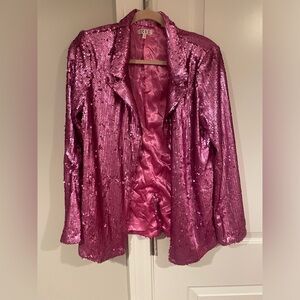 Pink sequin blazer